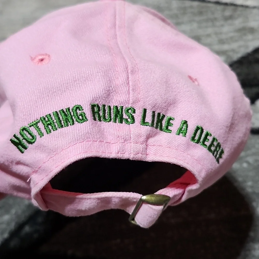 JOHN DEERE EMBROIDERED OWNERS EDITION PINK CAP HAT
